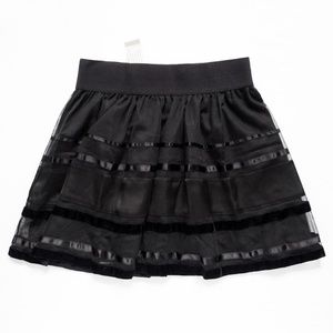 NEW WITH TAG AMERICAN EAGLE Velvet Detail Sheer Top Layer Skirt M (27" x 17")